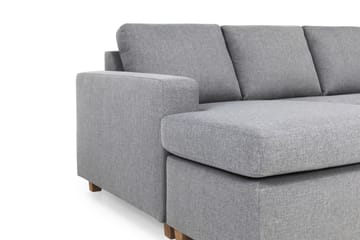 Crazy 5-sits Högervänd U-formad X-Large Soffa med Divan och Schäslong i Tyg - Grå - Möbler - Soffa - U-soffa