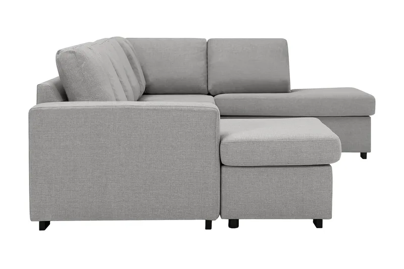 Crazy 5-sits Högervänd U-formad X-Large Soffa med Divan och Schäslong i Tyg - Grå - Möbler - Soffa - U-soffa