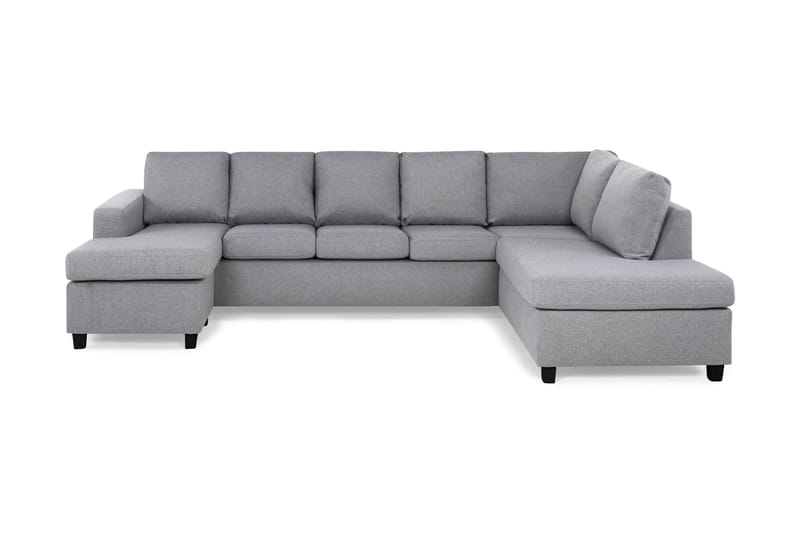 Crazy 5-sits Högervänd U-formad X-Large Soffa med Divan och Schäslong i Tyg - Grå - Möbler - Soffa - U-soffa