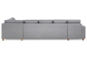 Crazy 5-sits Högervänd U-formad X-Large Soffa med Divan och Schäslong i Tyg - Grå - Möbler - Soffa - U-soffa