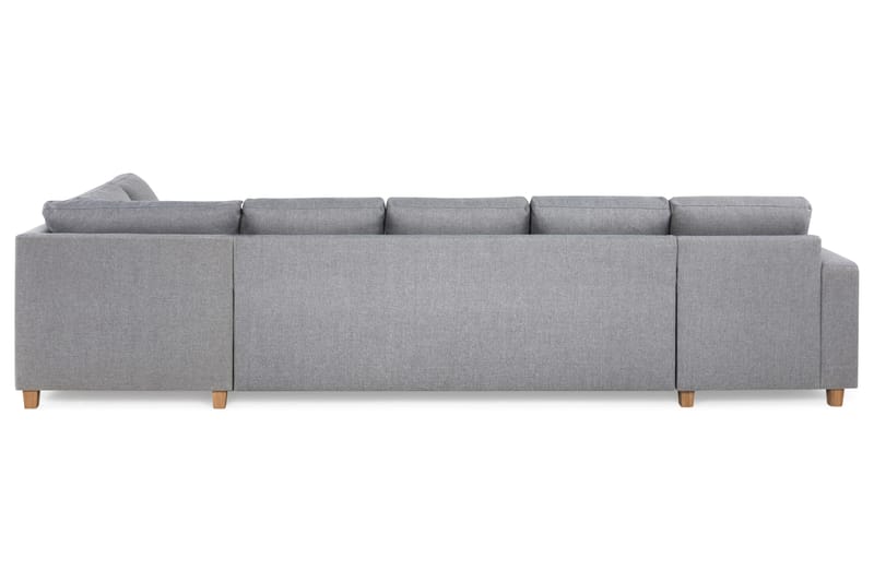 Crazy 5-sits Högervänd U-formad X-Large Soffa med Divan och Schäslong i Tyg - Grå - Möbler - Soffa - U-soffa