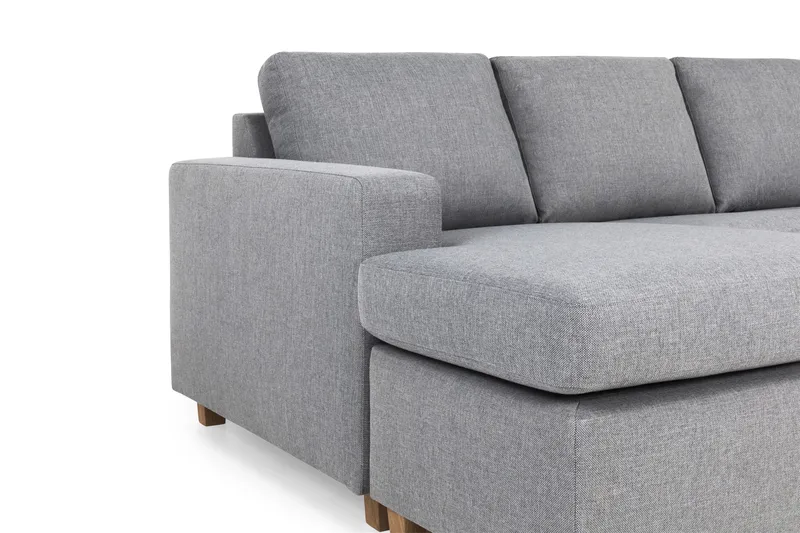 Crazy 5-sits Högervänd U-formad X-Large Soffa med Divan och Schäslong i Tyg - Grå - Möbler - Soffa - U-soffa