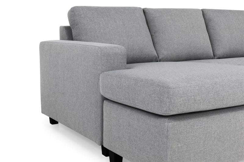 Crazy 5-sits Högervänd U-formad X-Large Soffa med Divan och Schäslong i Tyg - Grå - Möbler - Soffa - U-soffa