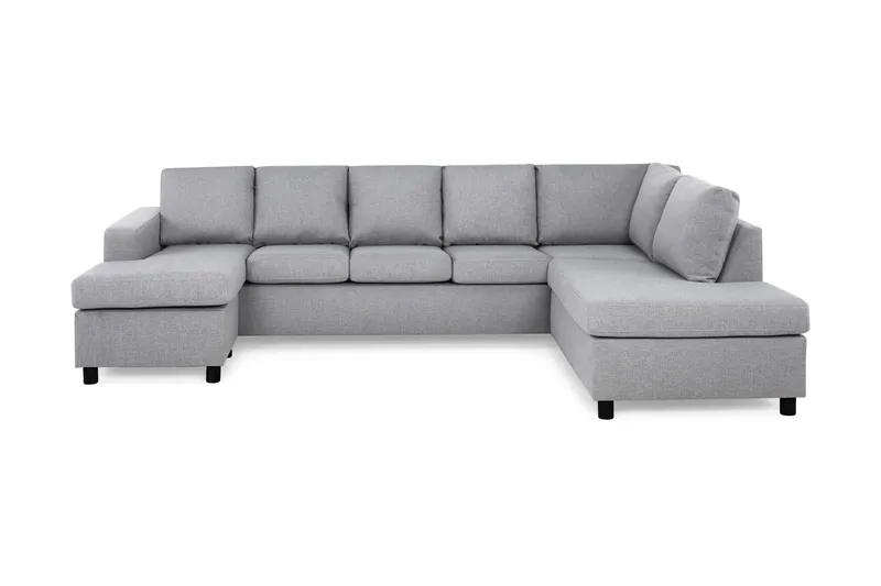 Crazy 5-sits Högervänd U-formad X-Large Soffa med Divan och Schäslong i Tyg - Grå - Möbler - Soffa - U-soffa