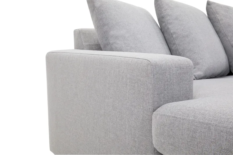 Crazy 5-sits Högervänd U-formad X-Large Soffa med Divan och Schäslong i Tyg inkl Kuvertkuddar - Grå - Möbler - Soffa - U-soffa