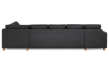 Crazy 5-sits Högervänd U-formad X-Large Soffa med Divan och Schäslong i Tyg - Mörkgrå - Möbler - Soffa - U-soffa