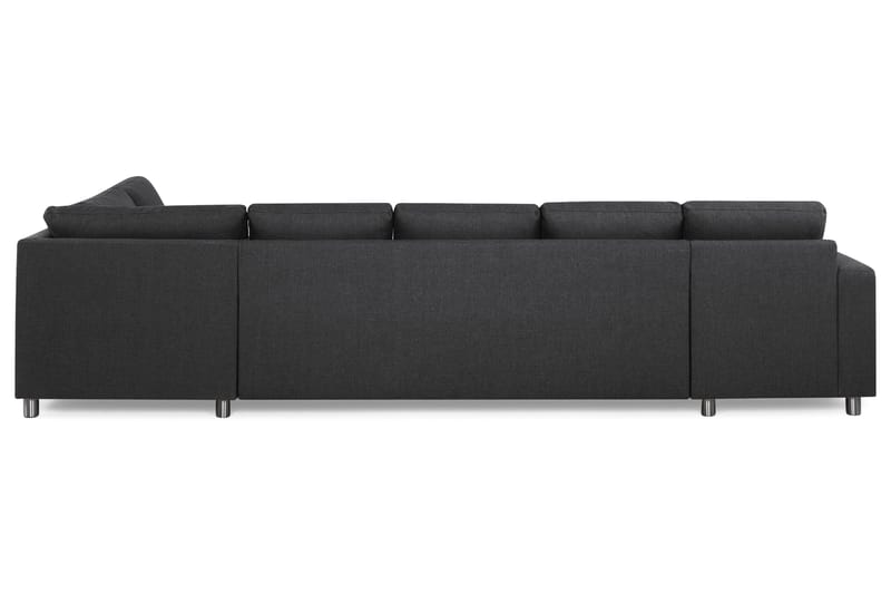 Crazy 5-sits Högervänd U-formad X-Large Soffa med Divan och Schäslong i Tyg - Mörkgrå - Möbler - Soffa - U-soffa