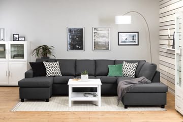 Crazy 5-sits Högervänd U-formad X-Large Soffa med Divan och Schäslong i Tyg - Mörkgrå - Möbler - Soffa - U-soffa