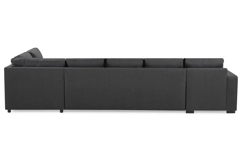 Crazy 5-sits Högervänd U-formad X-Large Soffa med Divan och Schäslong i Tyg - Mörkgrå - Möbler - Soffa - U-soffa