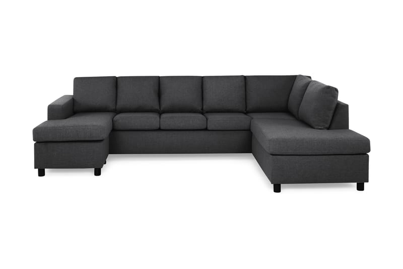 Crazy 5-sits Högervänd U-formad X-Large Soffa med Divan och Schäslong i Tyg - Mörkgrå - Möbler - Soffa - U-soffa