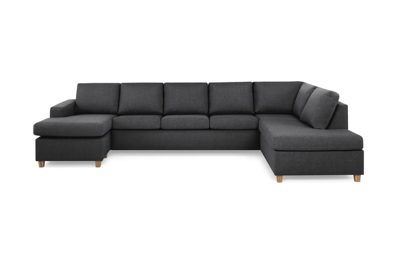 Crazy 5-sits Högervänd U-formad X-Large Soffa med Divan och Schäslong i Tyg - Mörkgrå - Möbler - Soffa - U-soffa