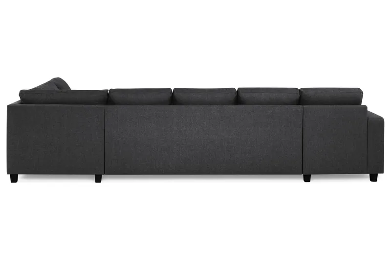 Crazy 5-sits Högervänd U-formad X-Large Soffa med Divan och Schäslong i Tyg - Mörkgrå - Möbler - Soffa - U-soffa