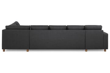Crazy 5-sits Högervänd U-formad X-Large Soffa med Divan och Schäslong i Tyg - Mörkgrå - Möbler - Soffa - U-soffa