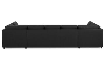 Crazy 5-sits U-formad Soffa med dubbelschäslong i Tyg - Antracit - Möbler - Soffa - U-soffa