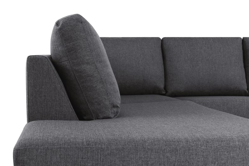 Crazy 5-sits U-formad Soffa med dubbelschäslong i Tyg - Mörkgrå - Möbler - Soffa - U-soffa