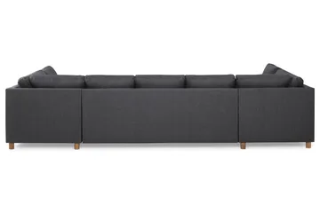 Crazy 5-sits U-formad Soffa med dubbelschäslong i Tyg - Mörkgrå - Möbler - Soffa - U-soffa