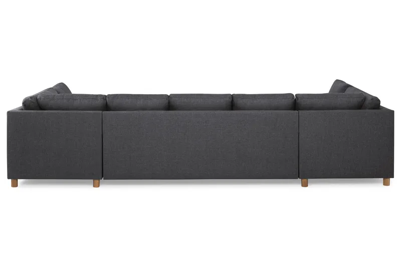 Crazy 5-sits U-formad Soffa med dubbelschäslong i Tyg - Mörkgrå - Möbler - Soffa - U-soffa