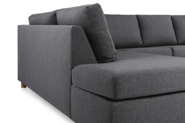 Crazy 5-sits U-formad Soffa med dubbelschäslong i Tyg - Mörkgrå - Möbler - Soffa - U-soffa