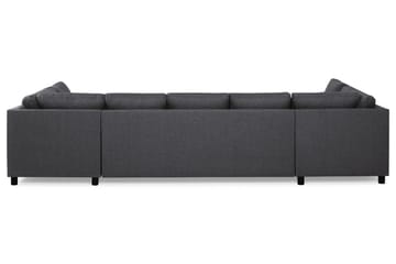 Crazy 5-sits U-formad Soffa med dubbelschäslong i Tyg - Mörkgrå - Möbler - Soffa - U-soffa