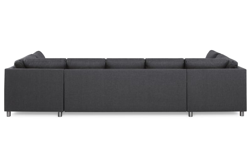 Crazy 5-sits U-formad Soffa med dubbelschäslong i Tyg - Mörkgrå - Möbler - Soffa - U-soffa