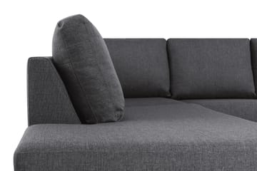 Crazy 5-sits U-formad Soffa med dubbelschäslong i Tyg - Mörkgrå - Möbler - Soffa - U-soffa