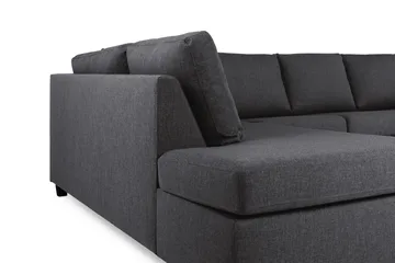 Crazy 5-sits U-formad Soffa med dubbelschäslong i Tyg - Mörkgrå - Möbler - Soffa - U-soffa