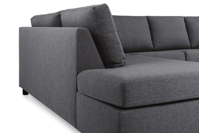 Crazy 5-sits U-formad Soffa med dubbelschäslong i Tyg - Mörkgrå - Möbler - Soffa - U-soffa