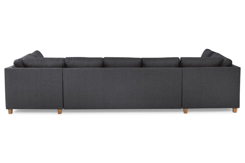 Crazy 5-sits U-formad Soffa med dubbelschäslong i Tyg - Mörkgrå - Möbler - Soffa - U-soffa