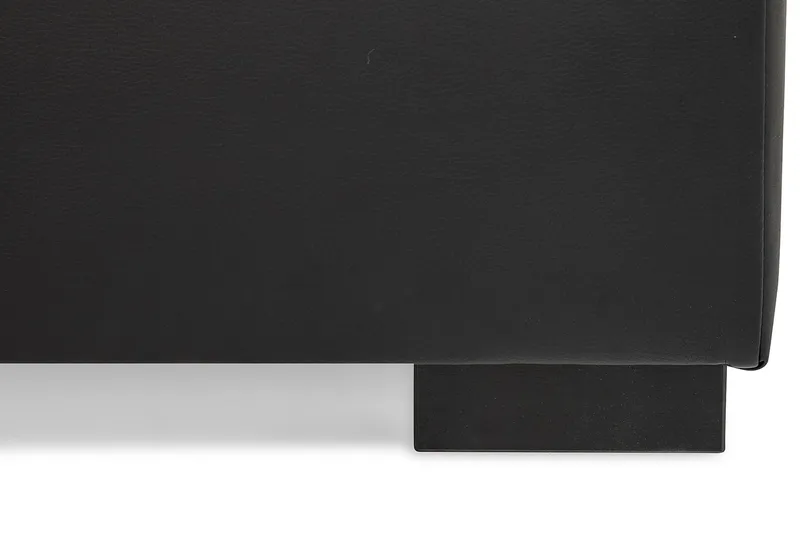 Crazy 5-sits Vänstervänd U-formad Soffa med Divan och Schäslong i Konstläder - Svart - Möbler - Soffa - Skinnsoffa