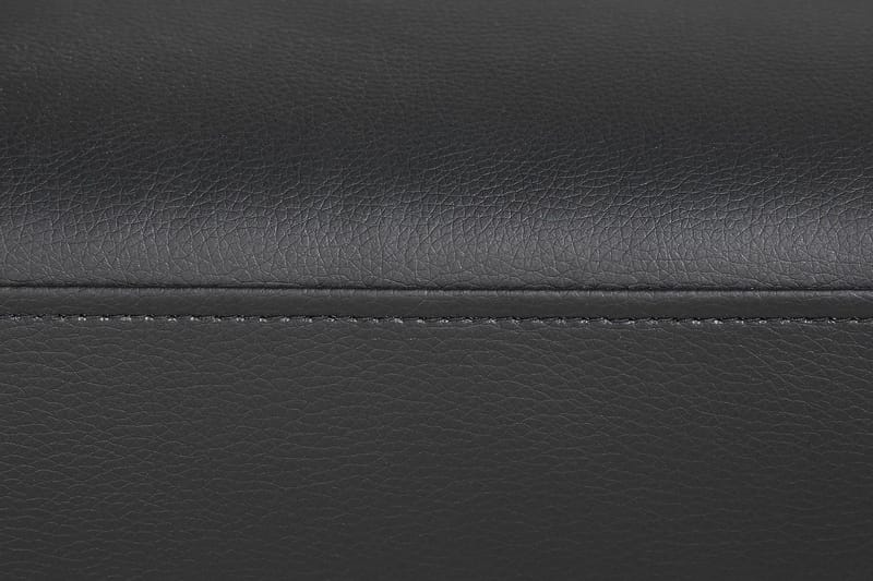 Crazy 5-sits Vänstervänd U-formad Soffa med Divan och Schäslong i Konstläder - Svart - Möbler - Soffa - Skinnsoffa