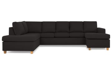 Crazy 5-sits Vänstervänd U-formad Soffa med Divan och Schäslong i Tyg - Antracit - Möbler - Soffa - U-soffa