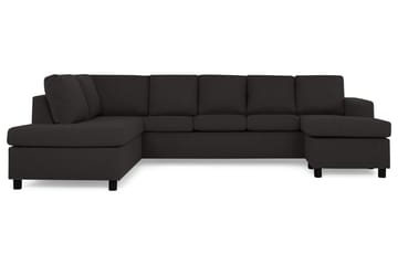 Crazy 5-sits Vänstervänd U-formad Soffa med Divan och Schäslong i Tyg - Antracit - Möbler - Soffa - U-soffa