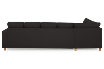 Crazy 5-sits Vänstervänd U-formad Soffa med Divan och Schäslong i Tyg - Antracit - Möbler - Soffa - U-soffa