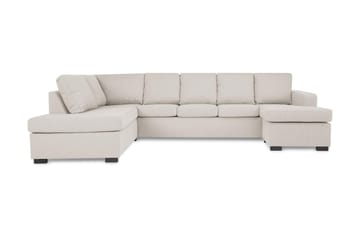 Crazy 5-sits Vänstervänd U-formad Soffa med Divan och Schäslong i Tyg