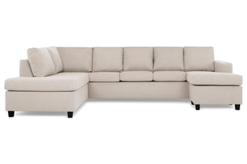 Crazy 5-sits Vänstervänd U-formad Soffa med Divan och Schäslong i Tyg - Beige - Möbler - Soffa - U-soffa