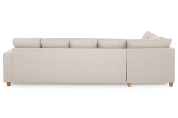 Crazy 5-sits Vänstervänd U-formad Soffa med Divan och Schäslong i Tyg - Beige - Möbler - Soffa - U-soffa