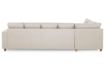 Crazy 5-sits Vänstervänd U-formad Soffa med Divan och Schäslong i Tyg - Beige - Möbler - Soffa - U-soffa