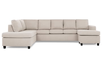 Crazy 5-sits Vänstervänd U-formad Soffa med Divan och Schäslong i Tyg - Beige - Möbler - Soffa - U-soffa