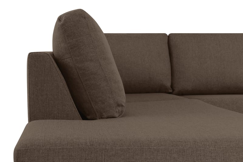 Crazy 5-sits Vänstervänd U-formad Soffa med Divan och Schäslong i Tyg - Brun - Möbler - Soffa - U-soffa