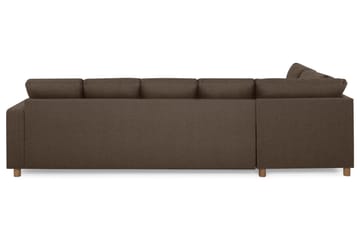 Crazy 5-sits Vänstervänd U-formad Soffa med Divan och Schäslong i Tyg - Brun - Möbler - Soffa - U-soffa
