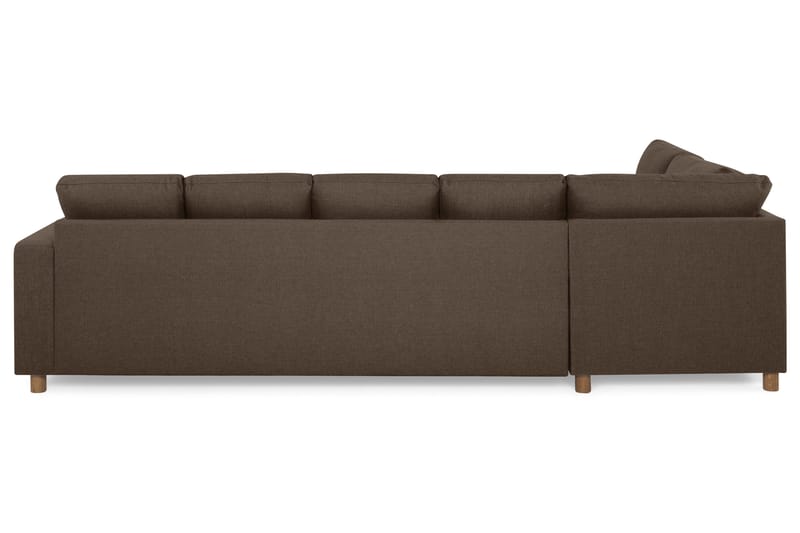 Crazy 5-sits Vänstervänd U-formad Soffa med Divan och Schäslong i Tyg - Brun - Möbler - Soffa - U-soffa