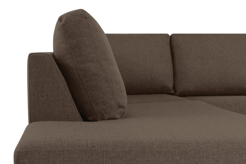Crazy 5-sits Vänstervänd U-formad Soffa med Divan och Schäslong i Tyg - Brun - Möbler - Soffa - U-soffa