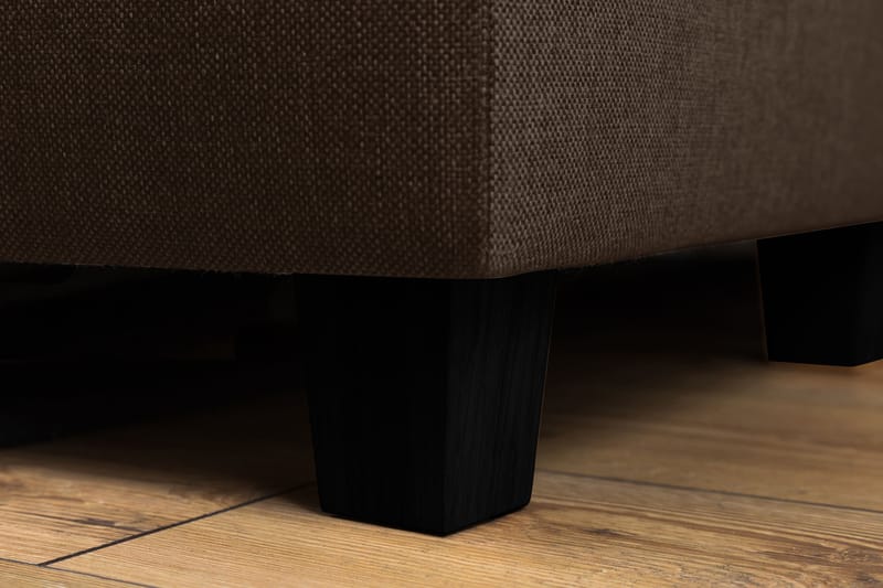 Crazy 5-sits Vänstervänd U-formad Soffa med Divan och Schäslong i Tyg - Brun - Möbler - Soffa - U-soffa