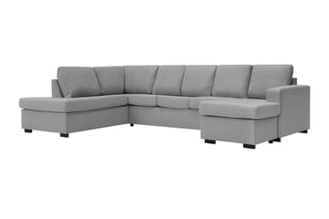 Crazy 5-sits Vänstervänd U-formad Soffa med Divan och Schäslong i Tyg - Grå - Möbler - Soffa - U-soffa