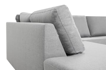 Crazy 5-sits Vänstervänd U-formad Soffa med Divan och Schäslong i Tyg - Grå - Möbler - Soffa - U-soffa