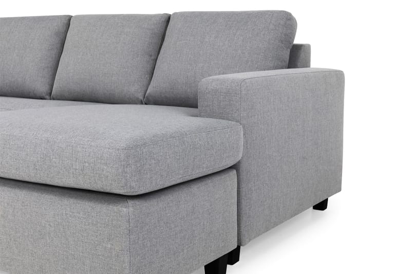 Crazy 5-sits Vänstervänd U-formad Soffa med Divan och Schäslong i Tyg - Grå - Möbler - Soffa - U-soffa