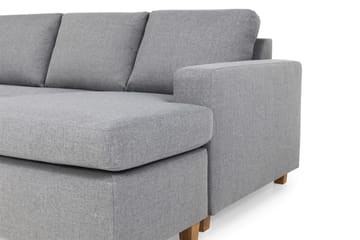 Crazy 5-sits Vänstervänd U-formad Soffa med Divan och Schäslong i Tyg - Grå - Möbler - Soffa - U-soffa