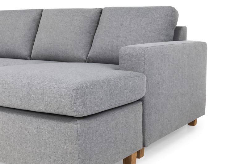 Crazy 5-sits Vänstervänd U-formad Soffa med Divan och Schäslong i Tyg - Grå - Möbler - Soffa - U-soffa