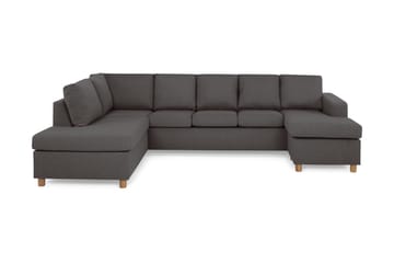 Crazy 5-sits Vänstervänd U-formad Soffa med Divan och Schäslong i Tyg - Mörkgrå - Möbler - Soffa - U-soffa