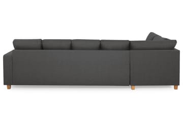 Crazy 5-sits Vänstervänd U-formad Soffa med Divan och Schäslong i Tyg - Mörkgrå - Möbler - Soffa - U-soffa